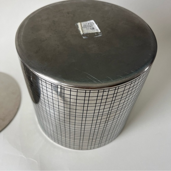 Pottery Barn Ice Bucket with Tongs and Lid ~Barware~Cocktails~Happy Hour~ 6.5” - Picture 8 of 9